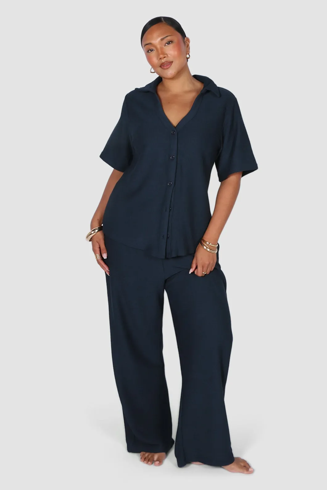 Fayt Tops | Sets | ARDEN SHIRT NAVY