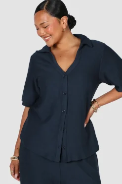 Fayt Tops | Sets | ARDEN SHIRT NAVY