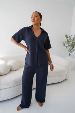 Fayt Tops | Sets | ARDEN SHIRT NAVY