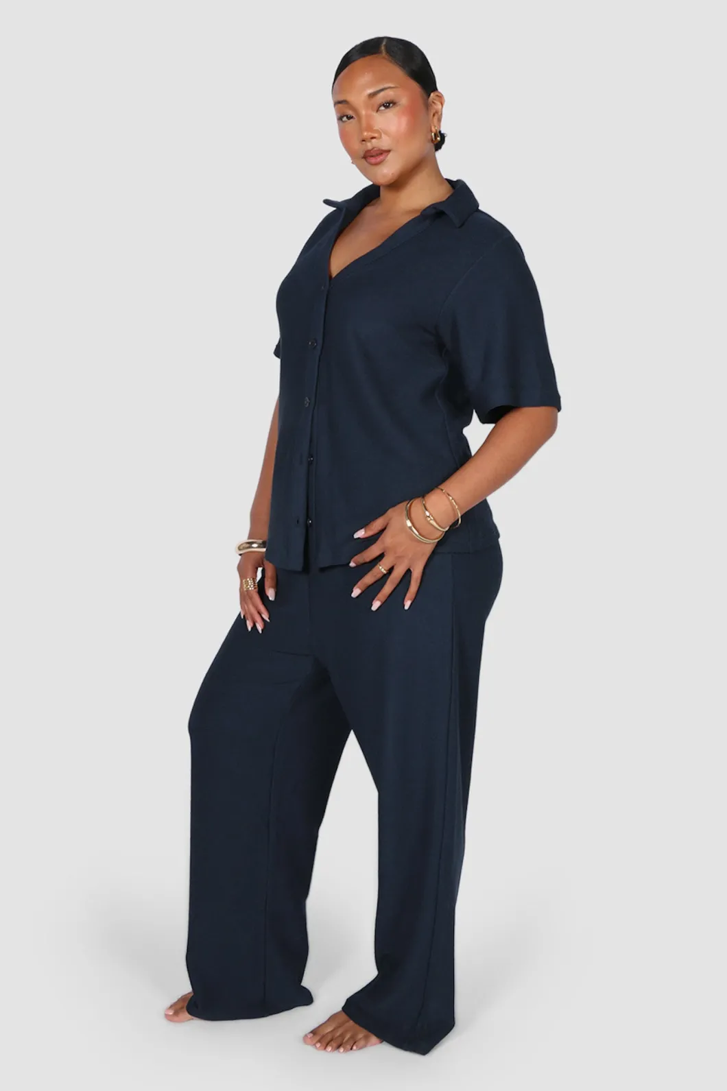 Fayt Tops | Sets | ARDEN SHIRT NAVY