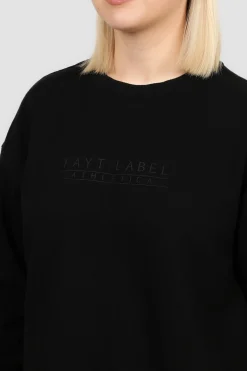 Fayt Tops | Sweaters & Knits | ATHLETICA OVERSIZED CREW BLACK