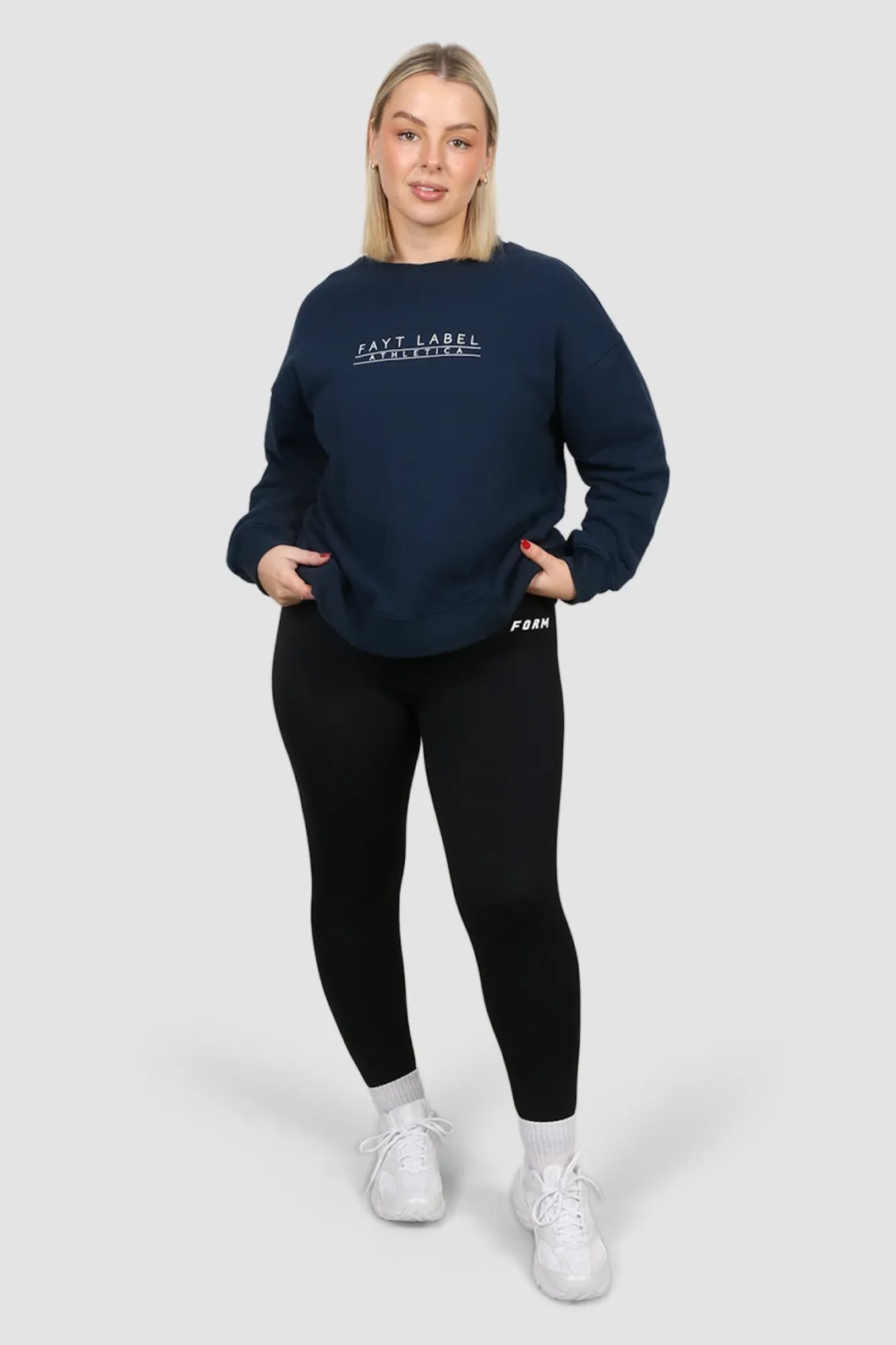 Fayt Tops | Sweaters & Knits | ATHLETICA OVERSIZED CREW NAVY