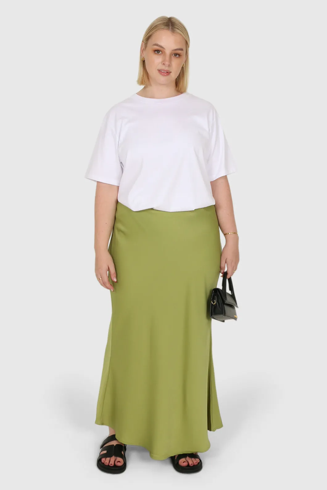 Fayt Skirts | BIANCA MIDI SKIRT KIWI