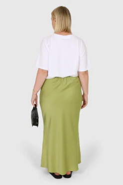 Fayt Skirts | BIANCA MIDI SKIRT KIWI