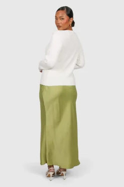 Fayt Skirts | BIANCA MIDI SKIRT KIWI
