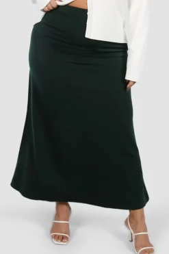 Fayt Skirts | BIANCA SLIP MIDI SKIRT DEEP GREEN