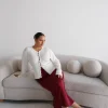 Fayt Skirts | BIANCA SLIP MIDI SKIRT MERLOT