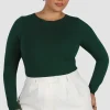 Fayt Tops | BUTTERY LONG SLEEVE DEEP GREEN
