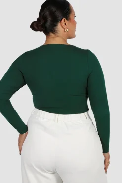 Fayt Tops | BUTTERY LONG SLEEVE DEEP GREEN