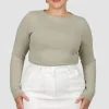 Fayt Tops | BUTTERY LONG SLEEVE KHAKI