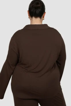 Fayt Tops | Sets | BUTTERY SLEEP TOP L/S ESPRESSO