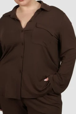 Fayt Tops | Sets | BUTTERY SLEEP TOP L/S ESPRESSO