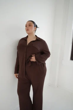 Fayt Tops | Sets | BUTTERY SLEEP TOP L/S ESPRESSO