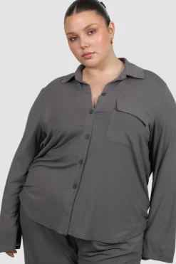 Fayt Tops | Sets | BUTTERY SLEEP TOP L/S GREY