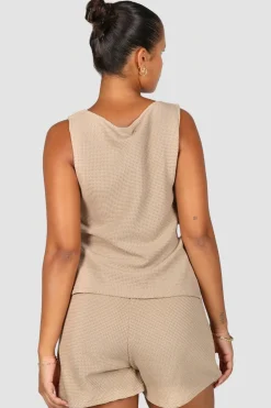 Fayt Shorts | CAPRI WAFFLE SHORTS BISCUIT