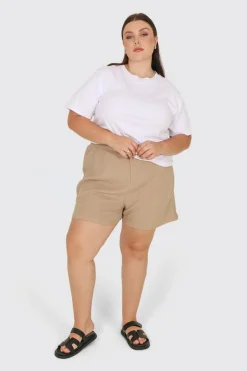 Fayt Shorts | CAPRI WAFFLE SHORTS BISCUIT