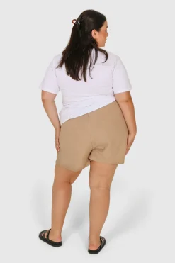 Fayt Shorts | CAPRI WAFFLE SHORTS BISCUIT