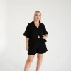 Fayt Shorts | CAPRI WAFFLE SHORTS BLACK