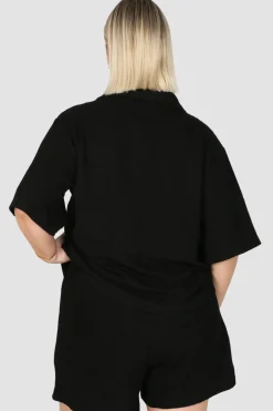 Fayt Shorts | CAPRI WAFFLE SHORTS BLACK