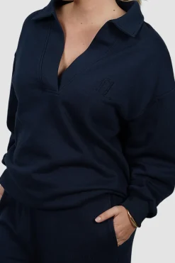 Fayt Tops | Sweaters & Knits | COLLAR CREW MIDNIGHT