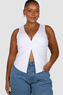 Fayt Tops | COLT TWIST TOP WHITE