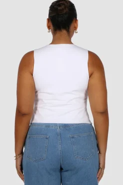 Fayt Tops | COLT TWIST TOP WHITE