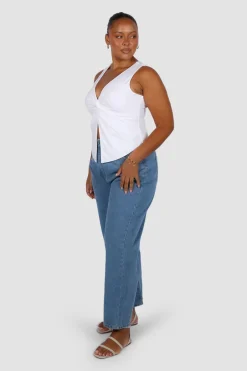 Fayt Tops | COLT TWIST TOP WHITE