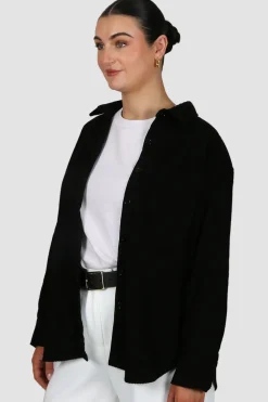 Fayt Tops | Jackets, Knits & Coats | COLTER CORDUROY SHIRT BLACK