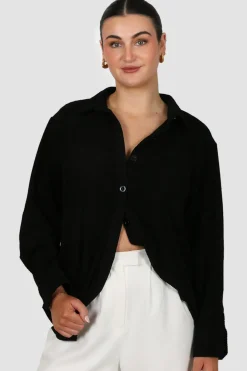 Fayt Tops | Jackets, Knits & Coats | COLTER CORDUROY SHIRT BLACK