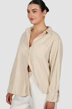 Fayt Tops | Jackets, Knits & Coats | COLTER CORDUROY SHIRT VANILLA