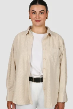 Fayt Tops | Jackets, Knits & Coats | COLTER CORDUROY SHIRT VANILLA