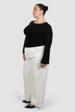 Fayt Tops | Jackets, Knits & Coats | DAKOTA RIBBED TOP BLACK