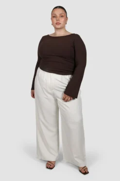Fayt Tops | Jackets, Knits & Coats | DAKOTA RIBBED TOP ESPRESSO