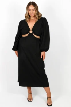 Fayt Dresses | Dresses | DAYTONA LINEN BLEND DRESS BLACK