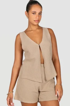 Fayt Tops | EVIE WAFFLE TOP BISCUIT