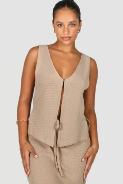 Fayt Tops | EVIE WAFFLE TOP BISCUIT