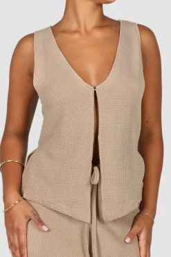 Fayt Tops | EVIE WAFFLE TOP BISCUIT