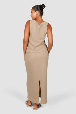 Fayt Tops | EVIE WAFFLE TOP BISCUIT