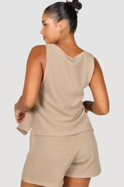Fayt Tops | EVIE WAFFLE TOP BISCUIT
