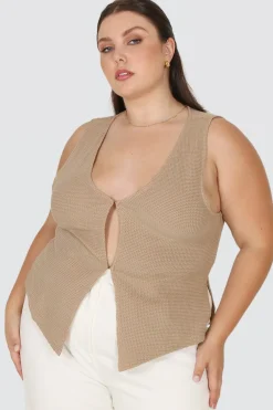 Fayt Tops | EVIE WAFFLE TOP BISCUIT
