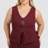 Fayt Tops | Sets | EVIE WAFFLE TOP MERLOT