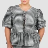 Fayt Tops | Sets | FAWN TOP B&W GINGHAM