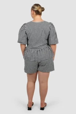 Fayt Tops | Sets | FAWN TOP B&W GINGHAM