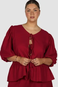 Fayt Tops | Sets | FAWN TOP RED