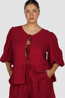 Fayt Tops | Sets | FAWN TOP RED