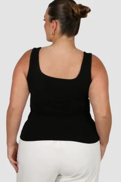 Fayt Tops | Activewear | LOGO TANK BLACKOUT