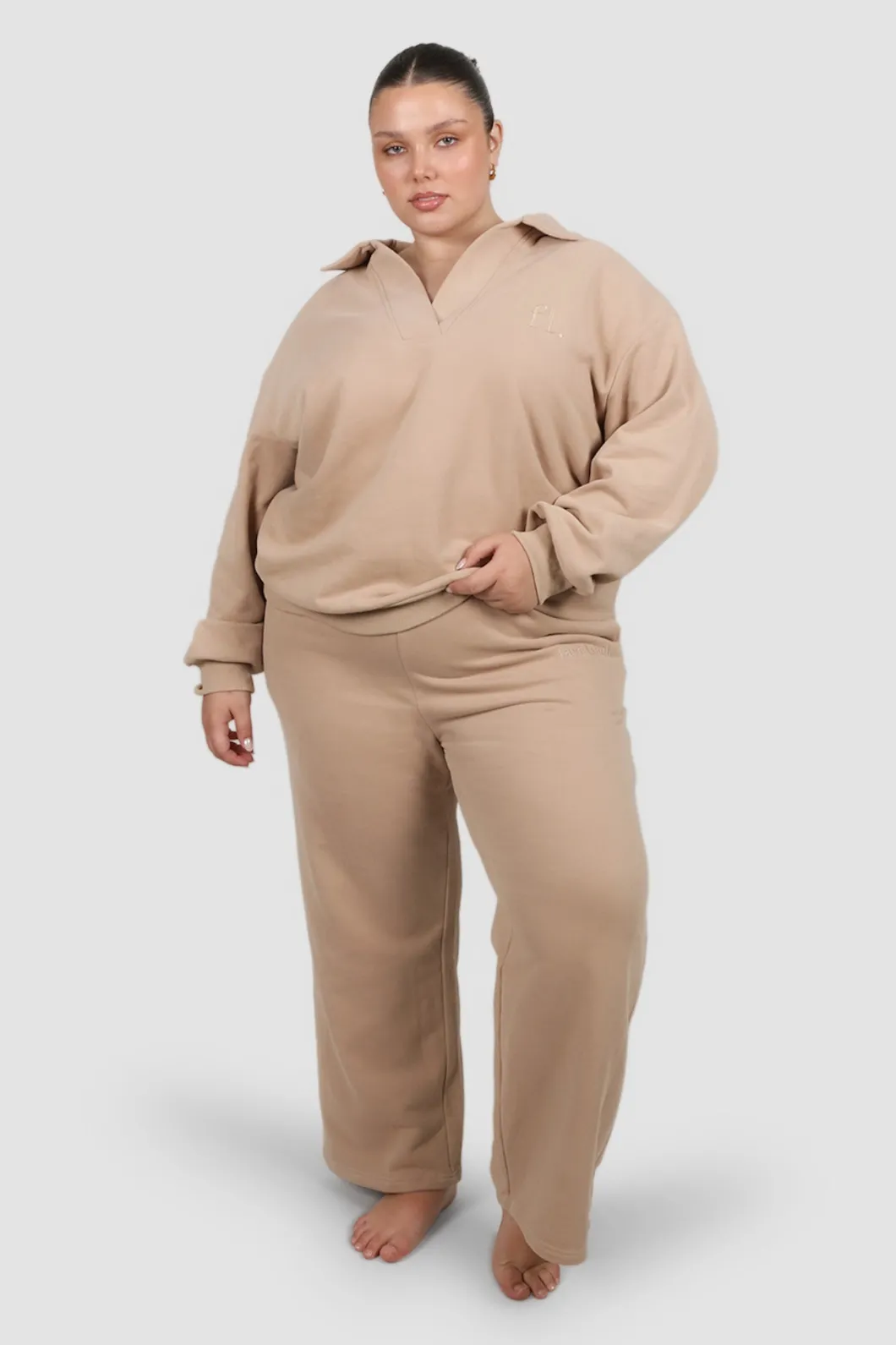 Fayt Sets | FLARE SWEATPANT NEUTRAL