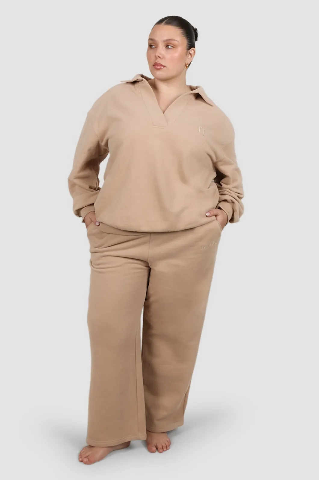 Fayt Sets | FLARE SWEATPANT NEUTRAL