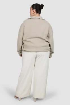 Fayt Tops | Sweaters & Knits | FLETCHER ZIP KNIT STONE