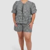 Fayt Sets | GRADY SHORTS B&W GINGHAM